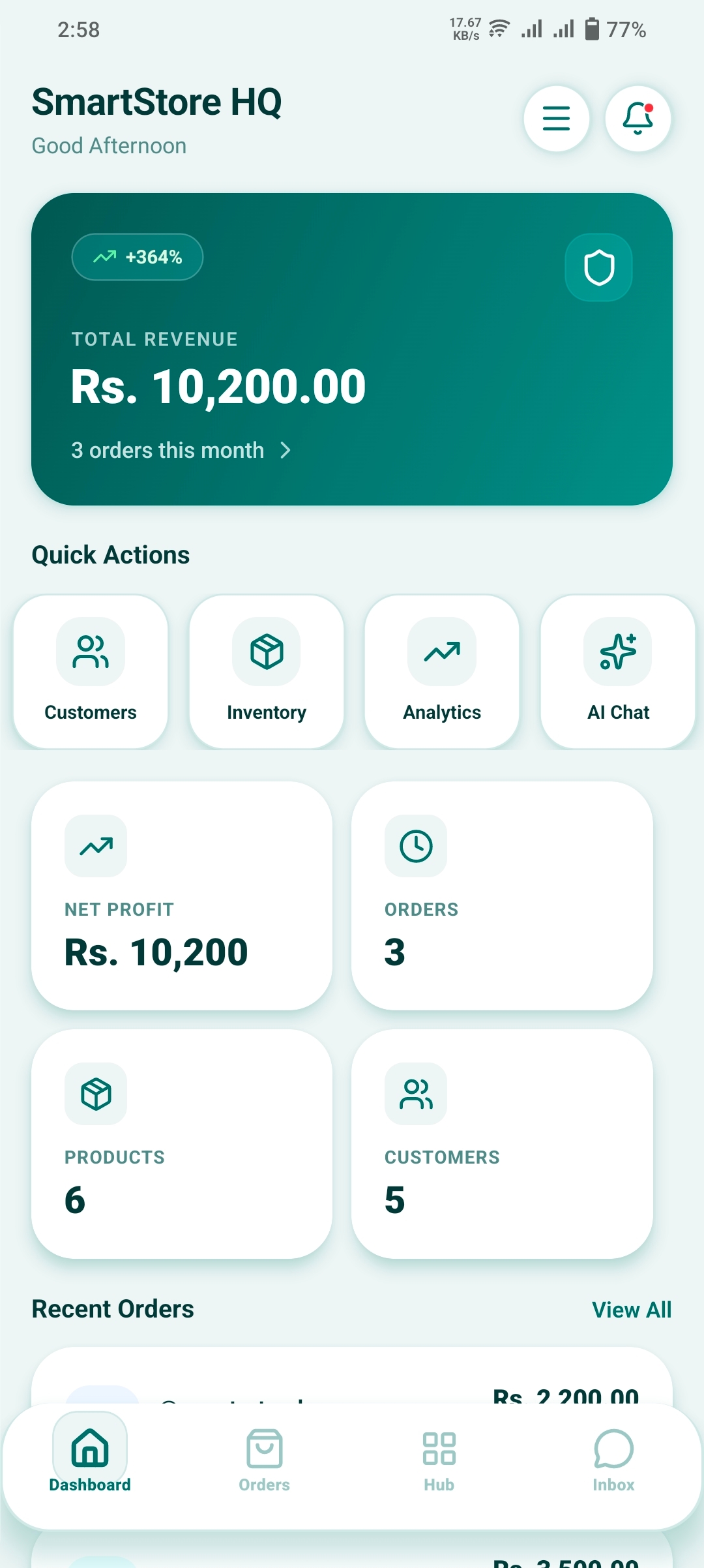 SmartStore HQ Live Dashboard